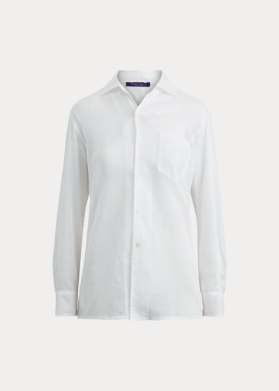 Women's Ralph Lauren Capri Cotton Organdy Shirts | 175296AGB